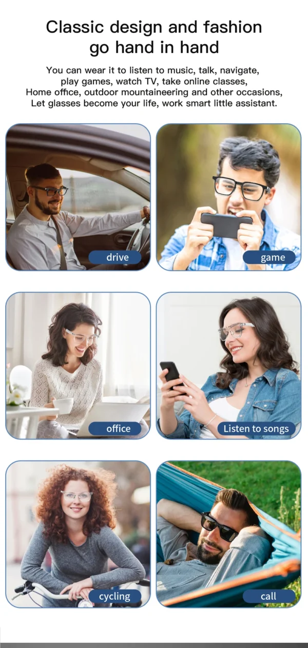 H23002ea7ec0446f489cb644e8985d615U-1.webp Smart Glasses Bluetooth Audio Optical Frame Eyeglasses Ai Sunglasses Open Earbuds Function Wearable Headset