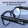 Smart Audio Glasses Bluetooth 5.4 Open Ear Wireless Earbuds Touch Control Hands Free Calling Sports Cycling Sunglasses