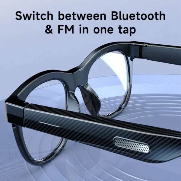 Smart Audio Glasses Bluetooth 5.4 Open Ear Wireless Earbuds Touch Control Hands Free Calling Sports Cycling Sunglasses
