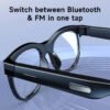 Smart Audio Glasses Bluetooth 5.4 Open Ear Wireless Earbuds Touch Control Hands Free Calling Sports Cycling Sunglasses