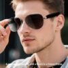 H779934e0b4584e2b96dad4fbc9a1cfe6T-1.jpg_960x960q80-1.jpg Smart Glasses Bt5.4 Ai Translation Hands-free Calling Music Anti-blue Light Life Waterproof 50mah+50mah 1080p Smart Sunglasses