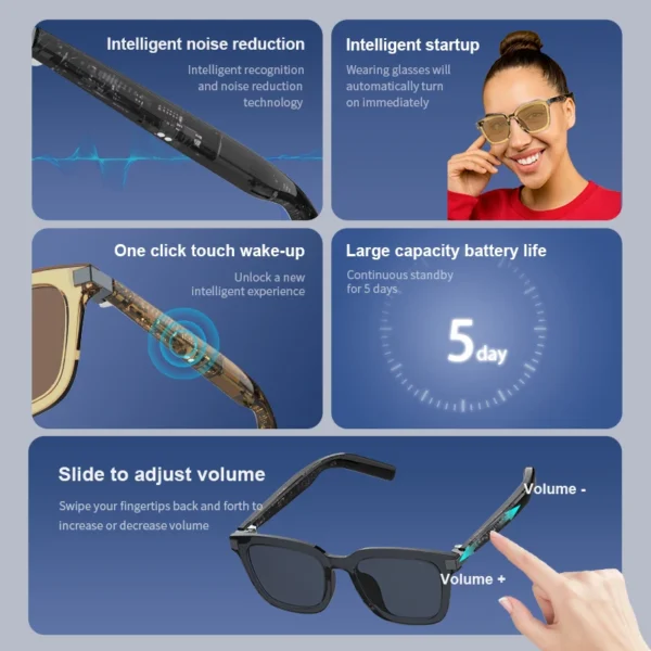 H78a5a43282b04626aaebc0009e658925K-1.webp Multifunctional Smart Sunglasses Wireless Bluetooth Earphone And Speaker Wearable Ai Device Smart Ai Glasses For Men Women