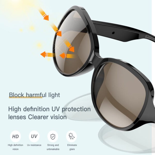 Bluetooth Smart Glasses Wireless Audio Sunglasses Ultraviolet Protection Stereo Call Music For Sports
