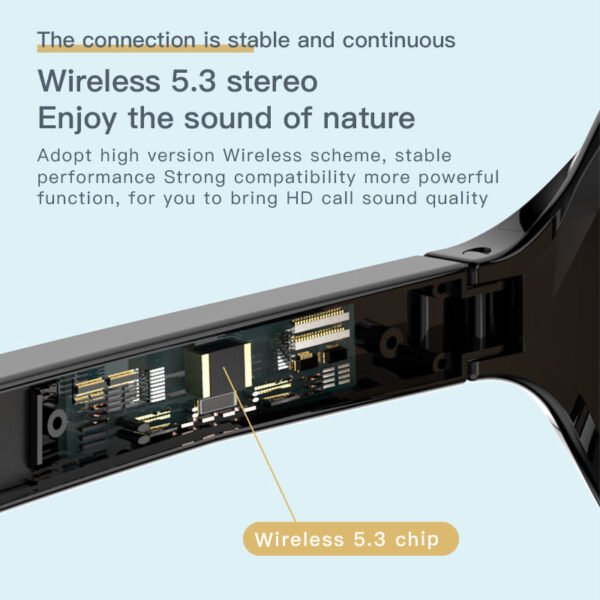 Bluetooth Smart Glasses Wireless Audio Sunglasses Ultraviolet Protection Stereo Call Music For Sports