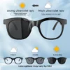 Smart Audio Glasses Bluetooth 5.4 Open Ear Wireless Earbuds Touch Control Hands Free Calling Sports Cycling Sunglasses