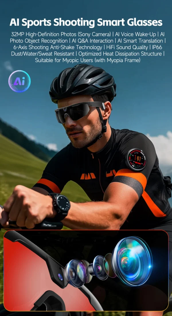 H98ff7e5d4dbf45a1a427cf92e817786da-1.webp Ai Translation Smart Glasses With 8mp Camera Bluetooth Calling Noise Reduction Ip66 Waterproof Video Recording Sunglasses