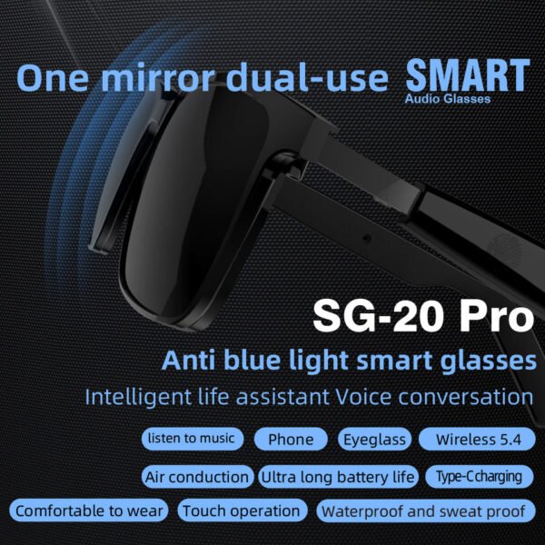 Ha037618e4a5c485797294e283561df98K-2.jpg_960x960q80-2.jpg Smart Audio Glasses Open-ear Listening Ambient Sound Awareness Long Battery Life For Running And Commuting