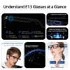Smart Bluetooth Sunglasses Audio Glasses Music Hands-free Calls Blue Light Filtering Lenses Ai Voice Control Eyewear