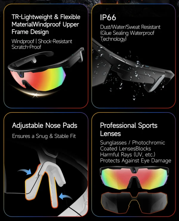 Hdeeb91054688470292e97738b0f1fa75f.webp Ai Translation Smart Glasses With 8mp Camera Bluetooth Calling Noise Reduction Ip66 Waterproof Video Recording Sunglasses